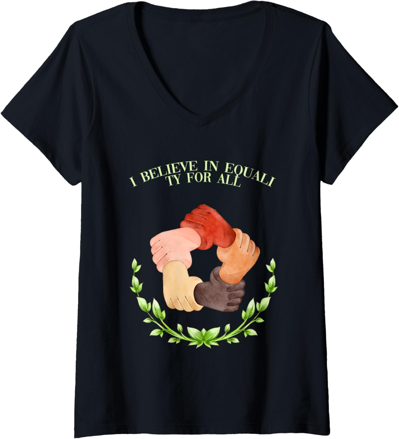 Believe in Equality for All Human Rights Social Justice V Neck