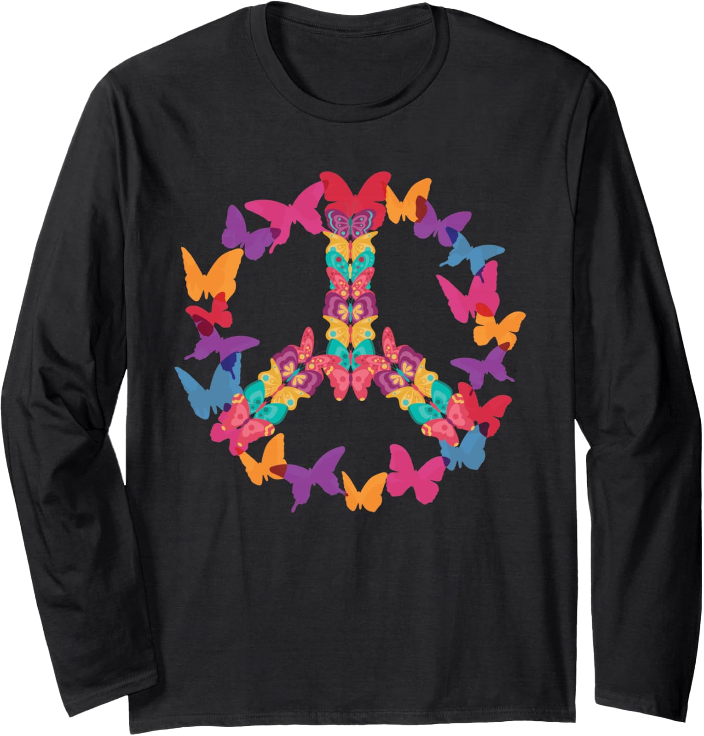 Butterfly Hippie Human Rights Activist Peace Long Sleeve