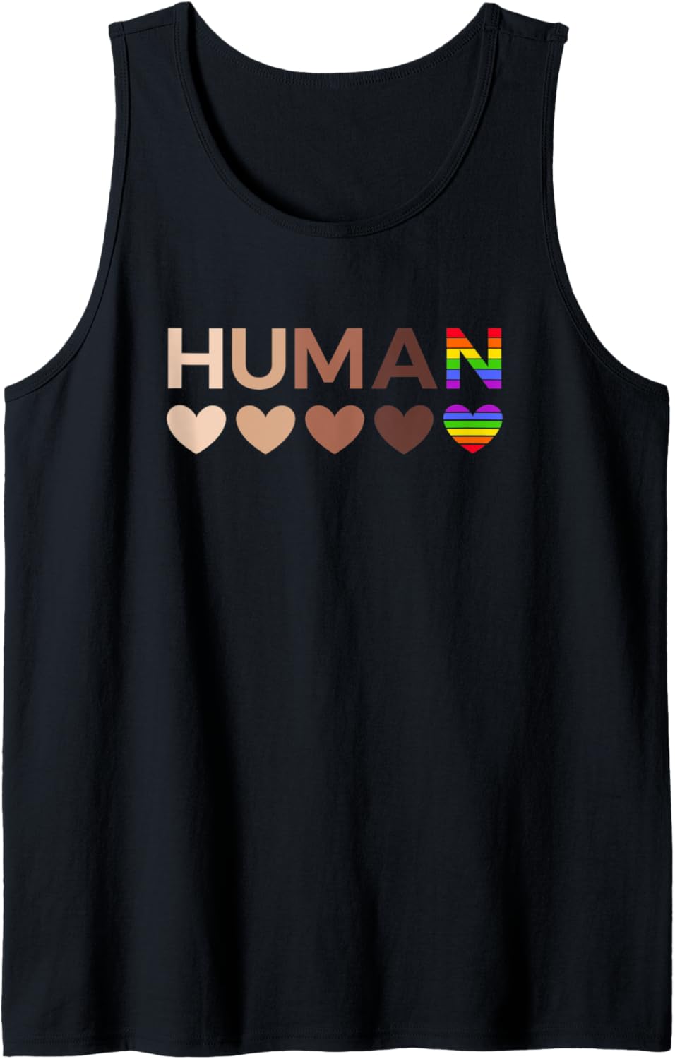All Inclusive Hearts for BLM Racial Justice & Human Equality Tank Top
