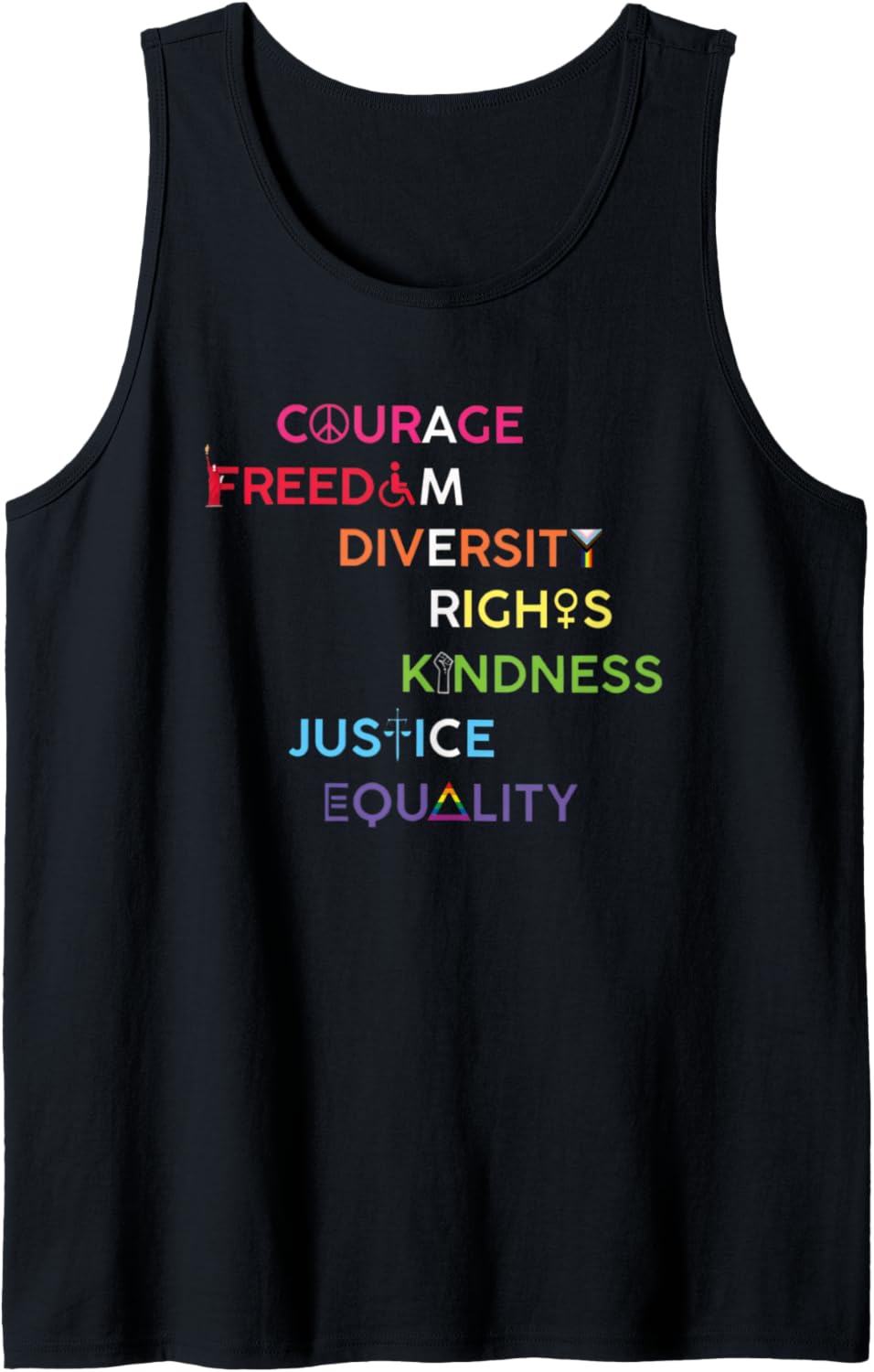 america courage freedom diversity human rights Tank Top