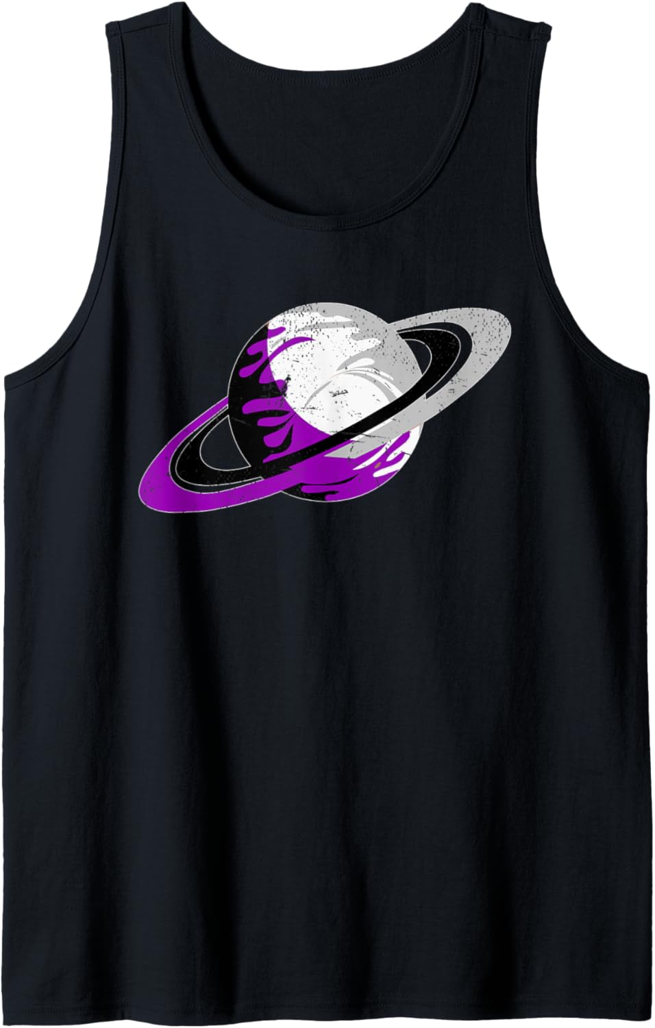 Asexual Ace Pride Saturn Human Rights LGBT Asexual Tank Top