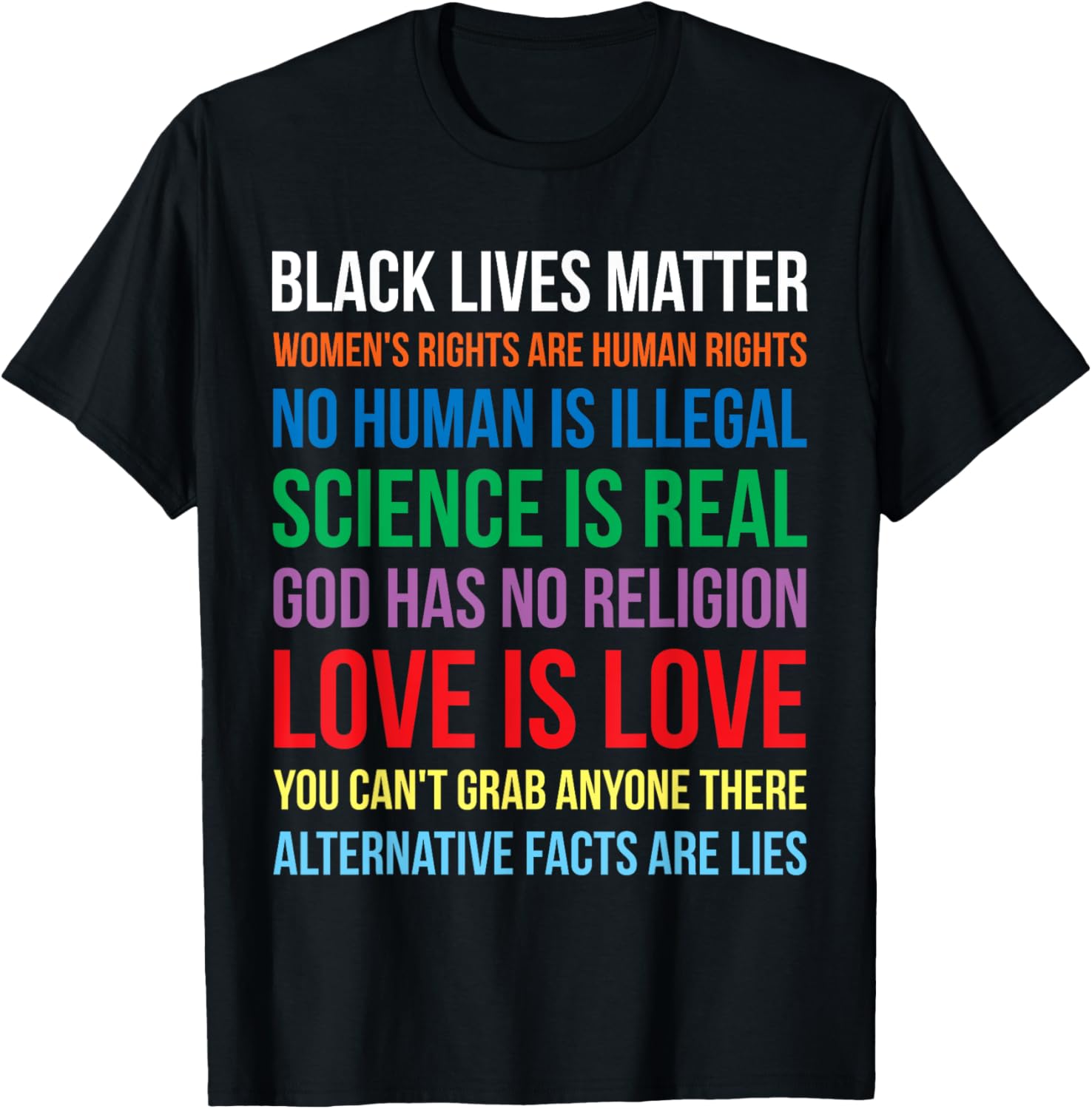 Black Lives Matter Women's Rights Are Human Rights Shirt