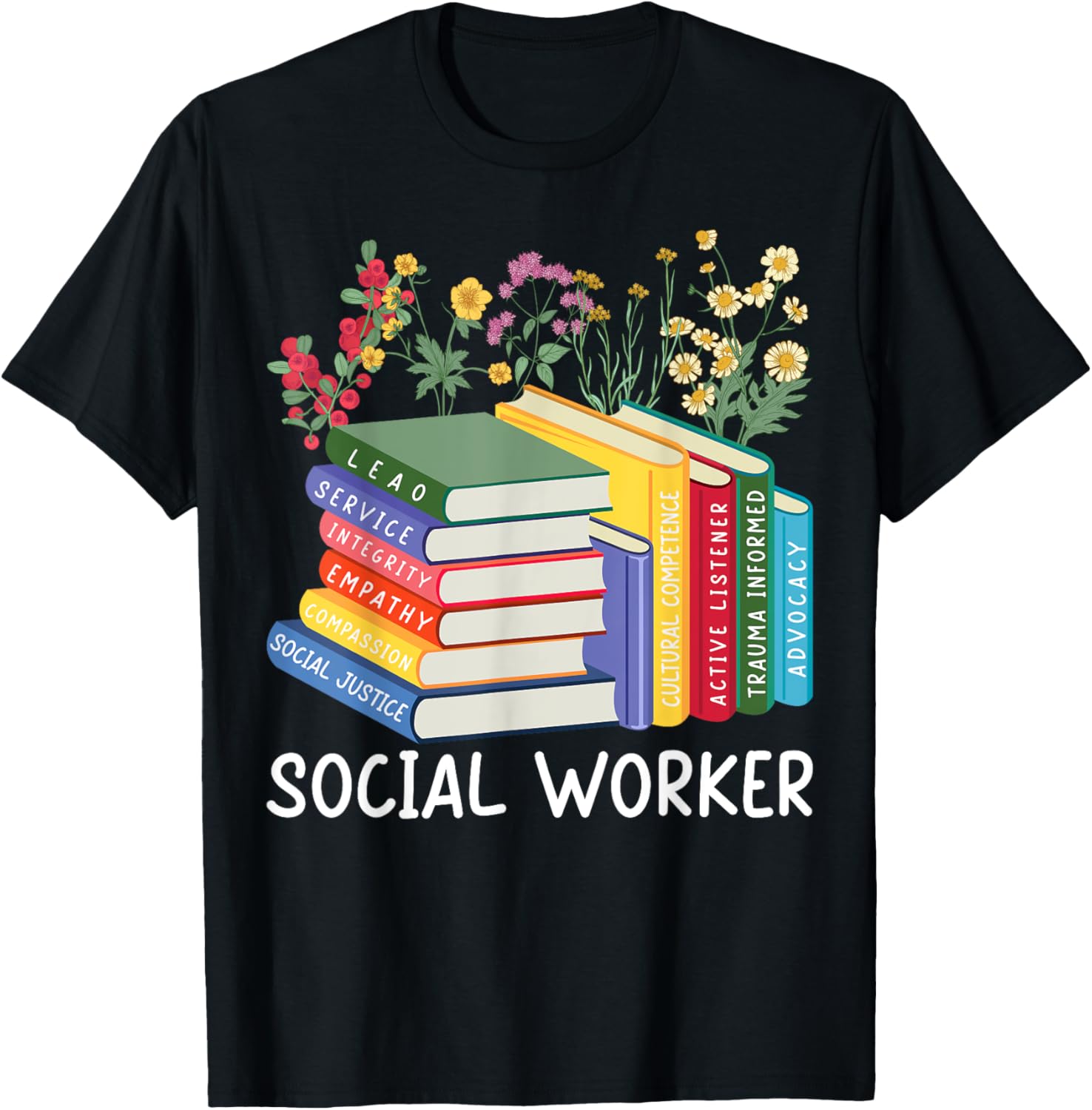 Advocate Social Justice Retro Social Worker Wildflowers