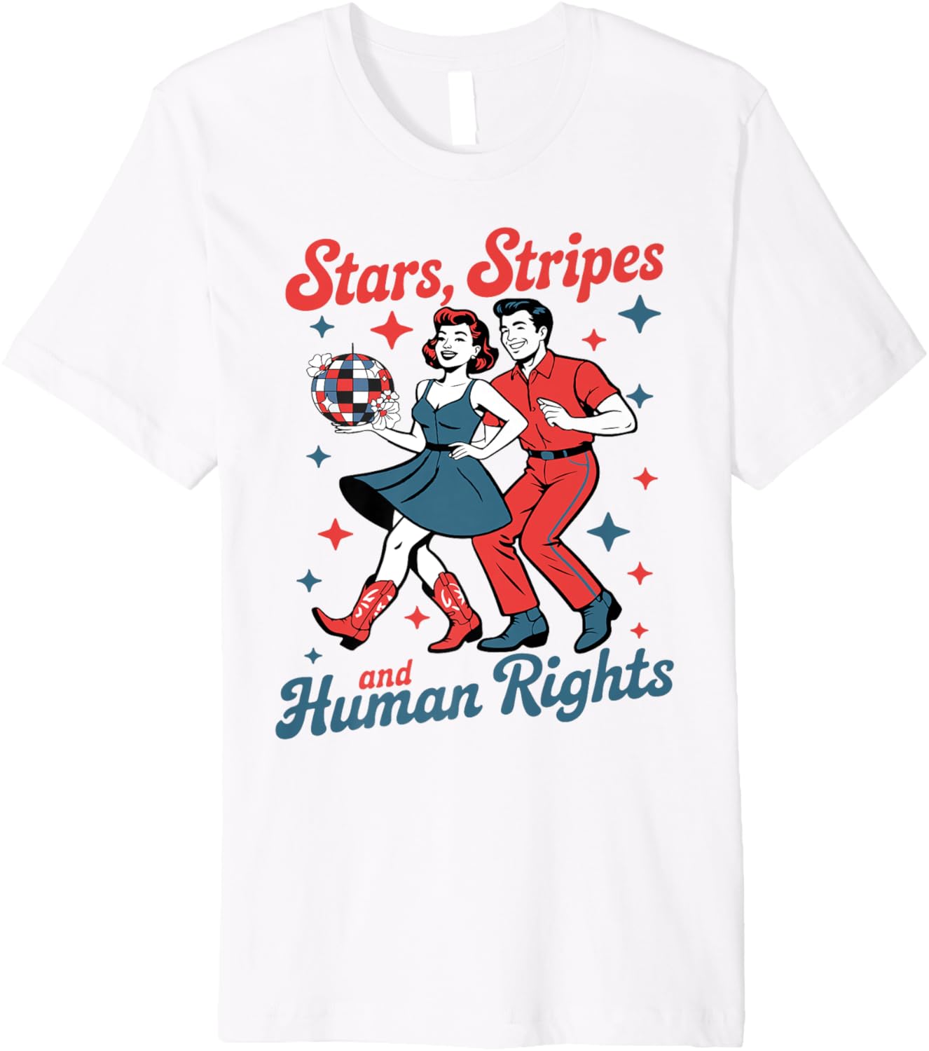 4th of July Stars Stripes & Human Rights Women's Rights Premium