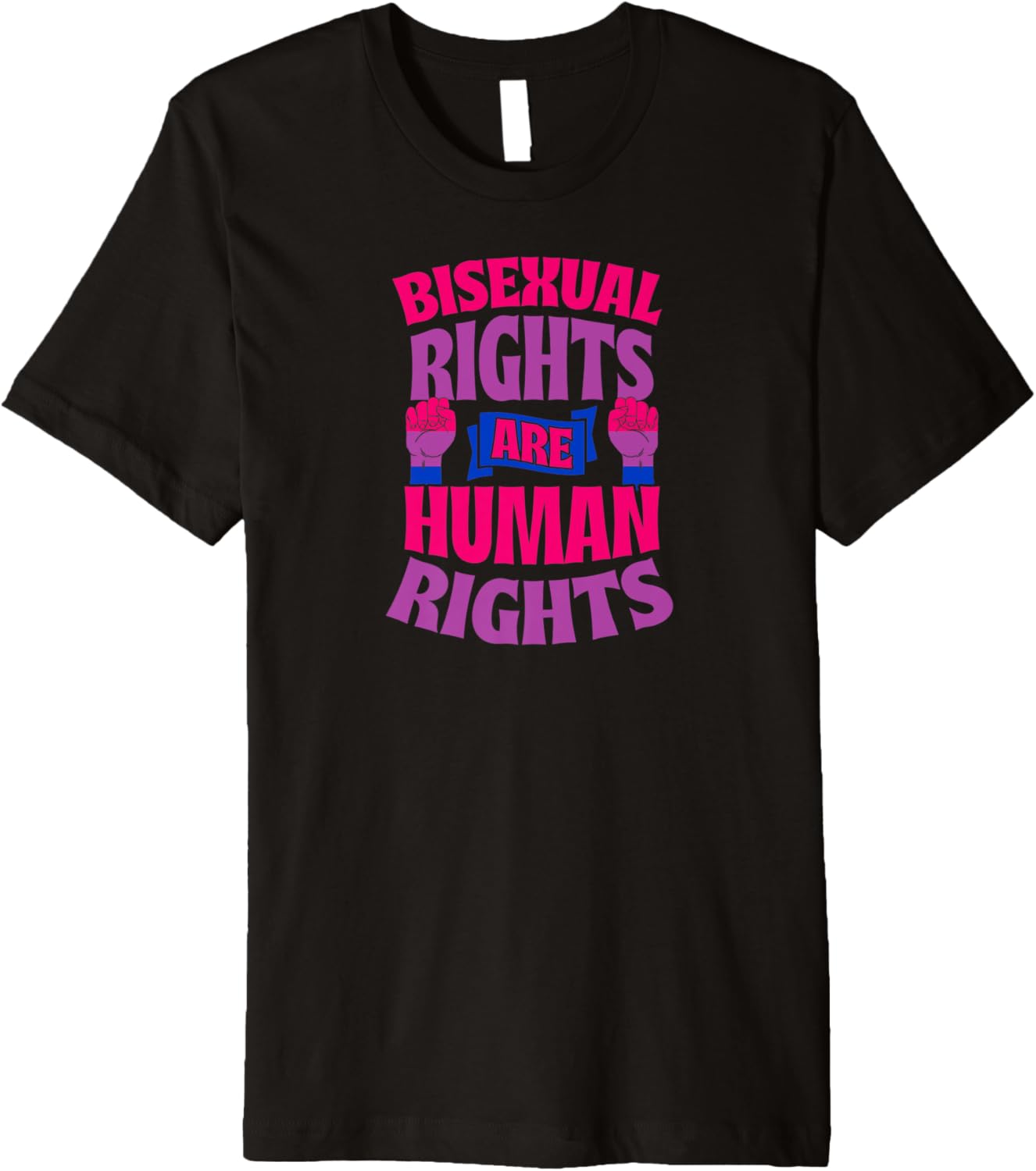 Bisexual Rights Are Human Rights Protest March Bi Pride Art Premium