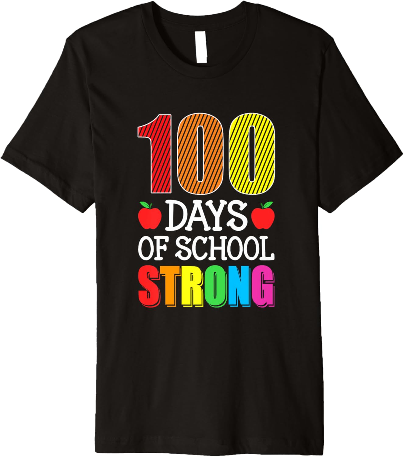 100 Days of School Stronger Graphic Tees & Cool Designs Fun Premium