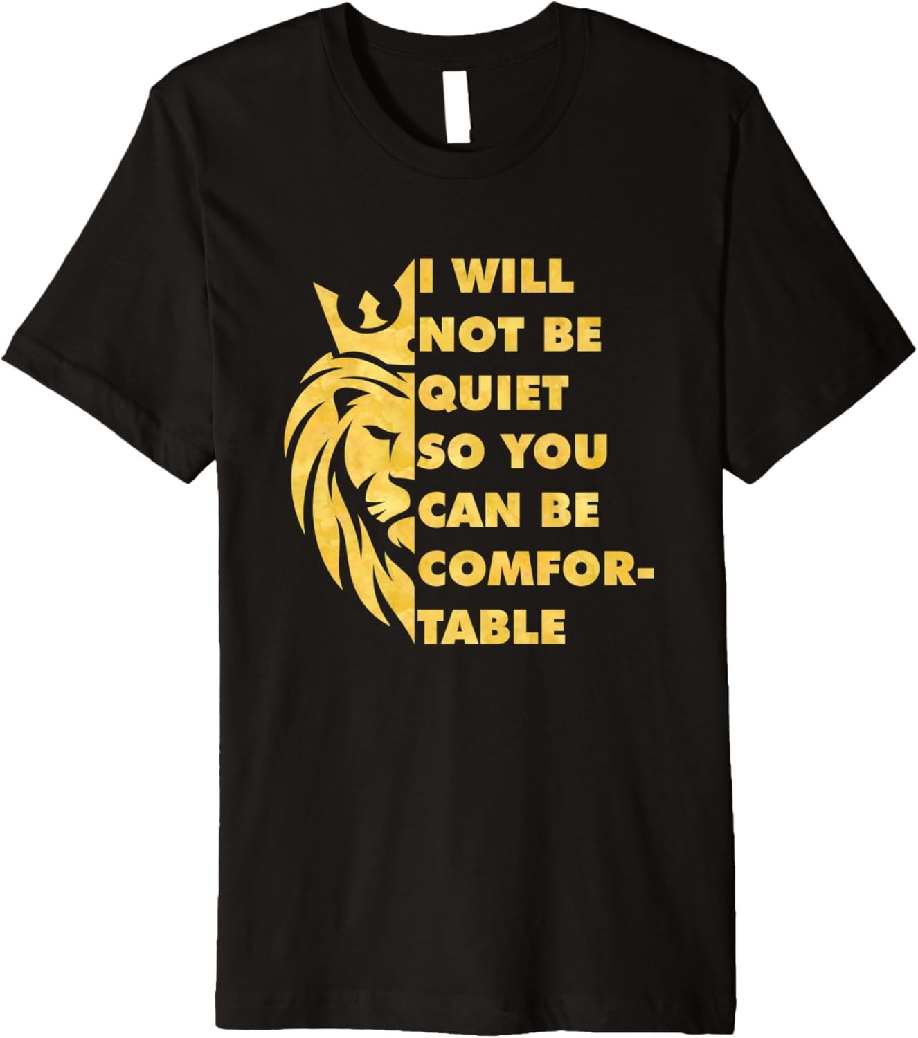 African Lion I Will Not Be Quiet Social Justice Premium