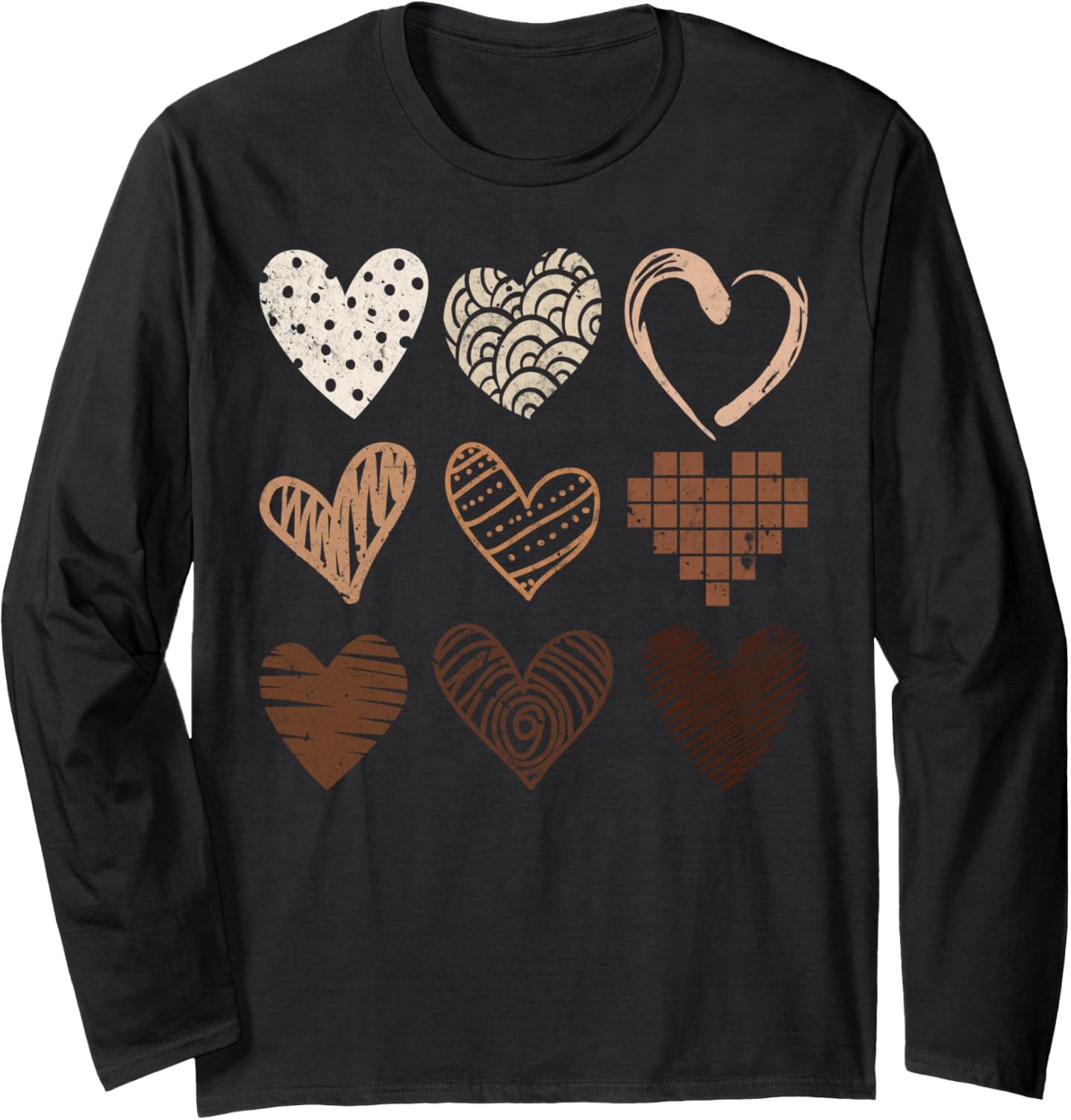 African Melanin Hearts Social Justice Equality Unity Protest Long Sleeve