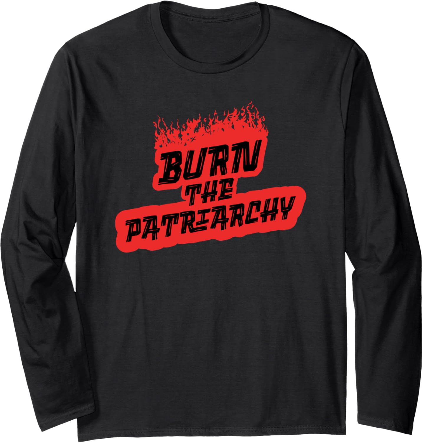 Burn the Patriarchy Retro 60s Protest Vintage Social Justice Long Sleeve