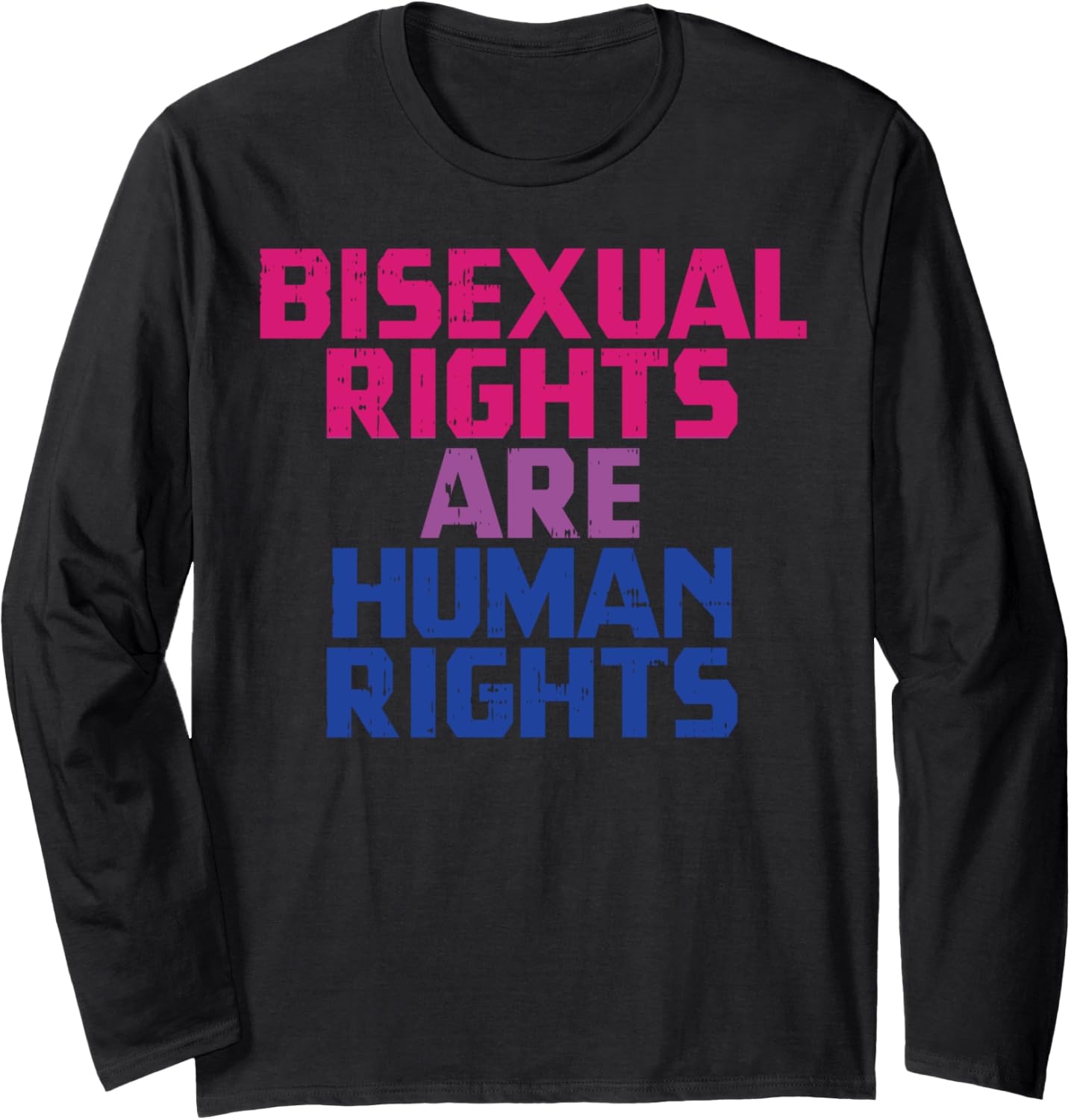Bisexual Human Rights Bi Pride Flag Equality LGBTQ Ally Gift Long Sleeve