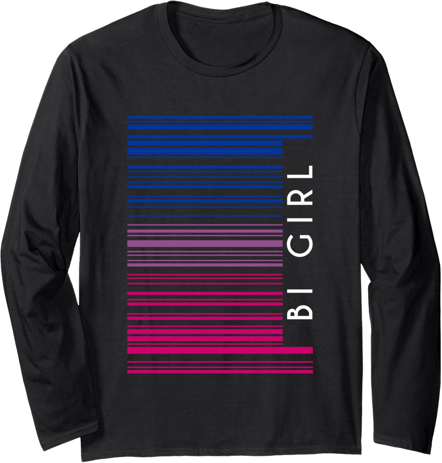Bi Girl Bisexual Flag Barcode LGBT Social Justice Feminist Long Sleeve