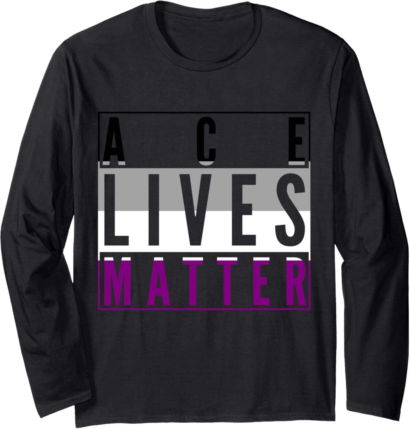 Asexual Ace Lives Matter LGBT Gay Pride Social Justice Ally Long Sleeve