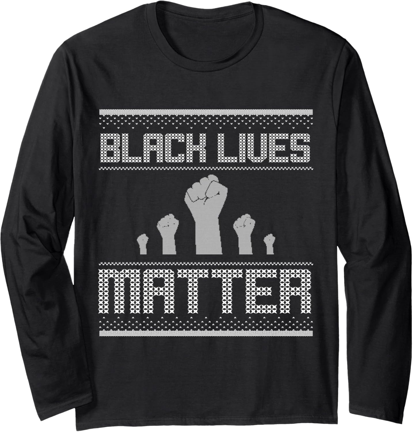 Black Lives Matter Christma BLM social justice activist ally Long Sleeve