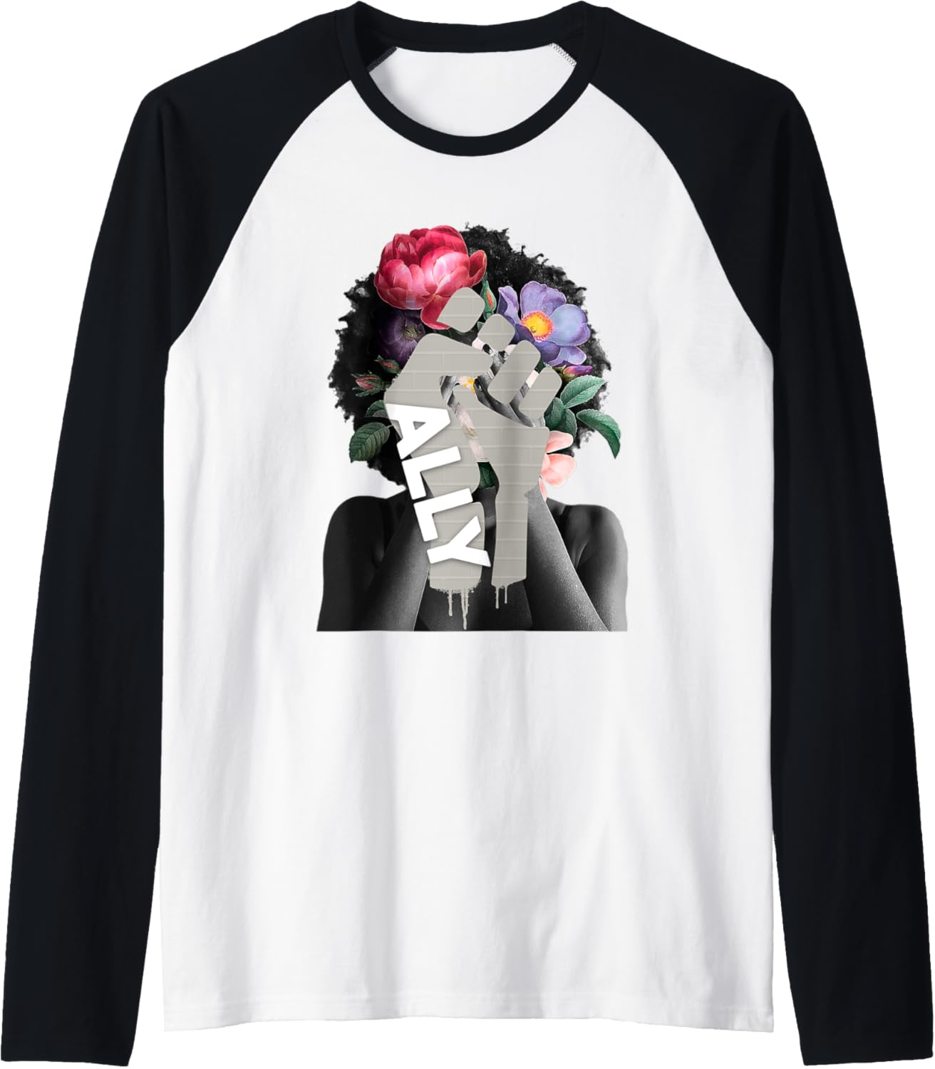 BLM Ally Proud Ally Social Justice Stands Up For Equality Raglan Baseball Tee
