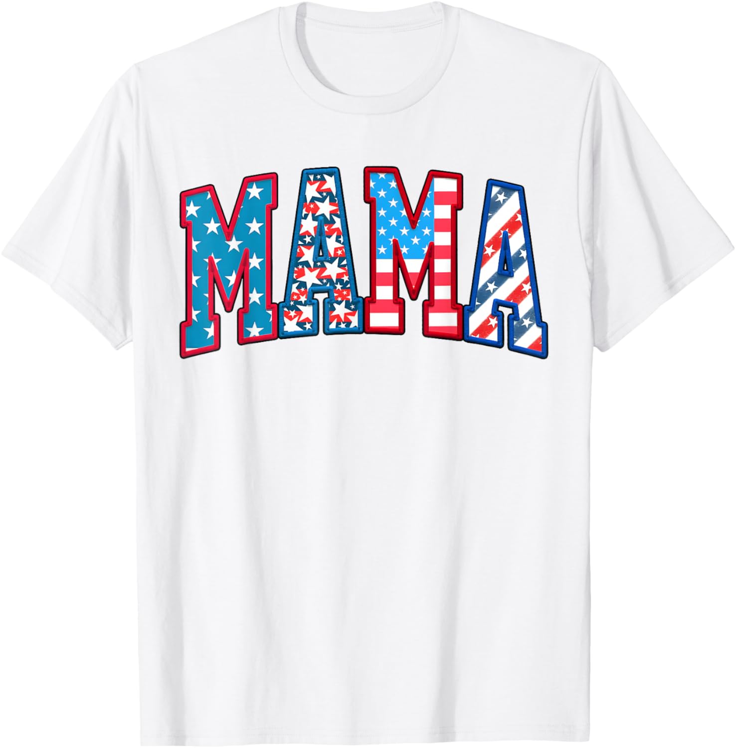 Mama Dada 4th of July American Family Matching Tees Mom Dad