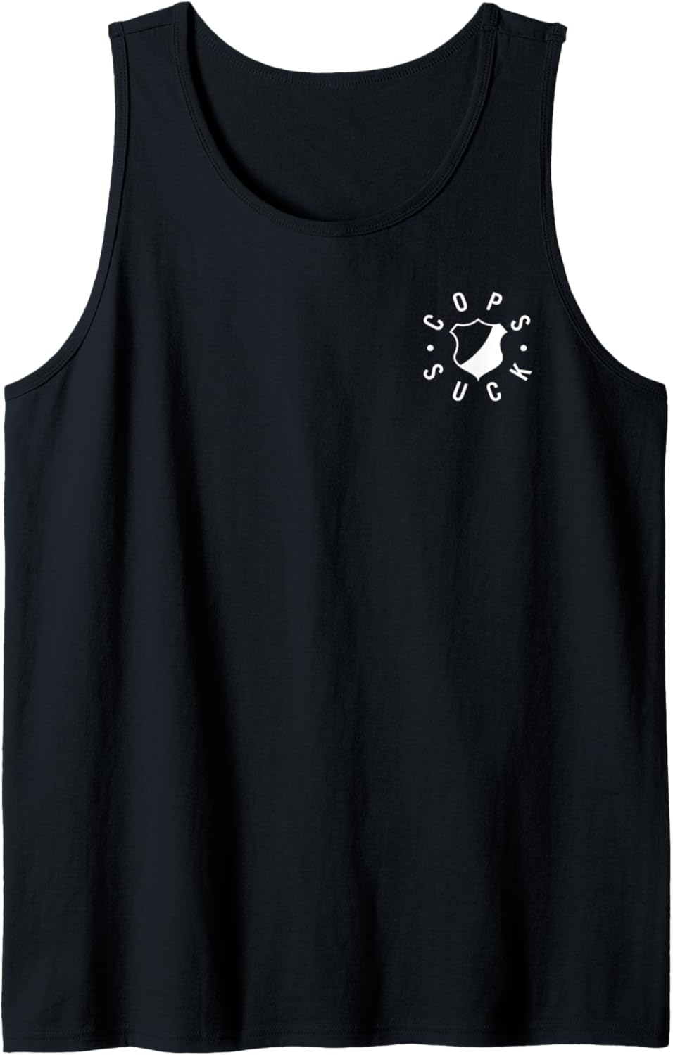 Anti Police Cops Suck Badge Pocket Funny Tee Social Justice Tank Top