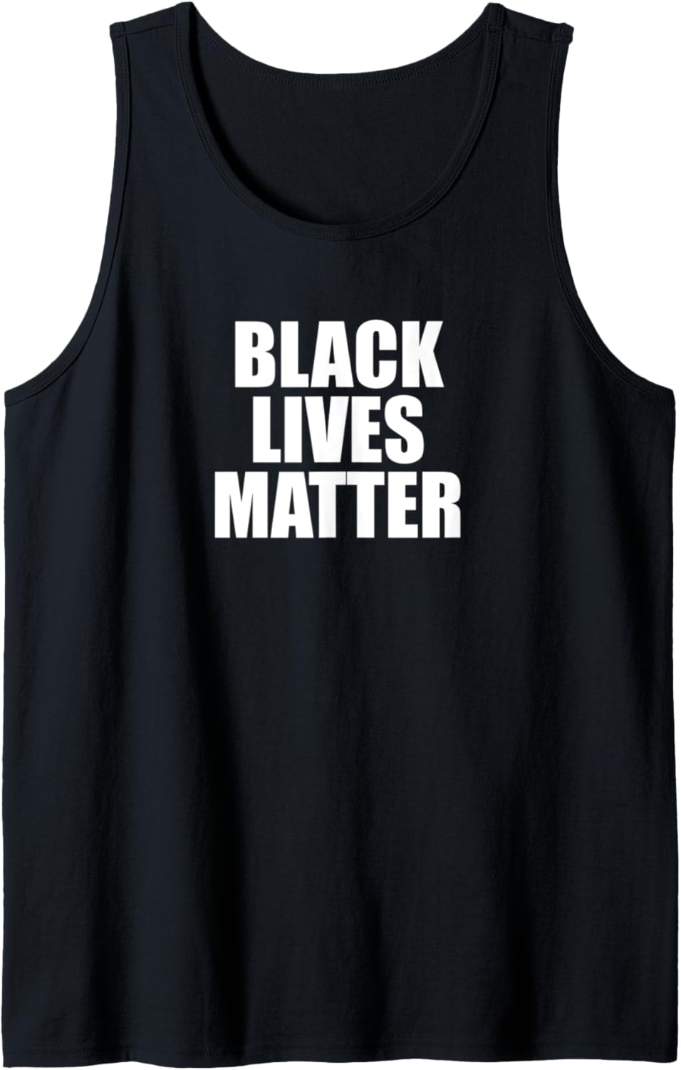 Black Lives Matter White Letters Social Justice Civil Rights Tank Top