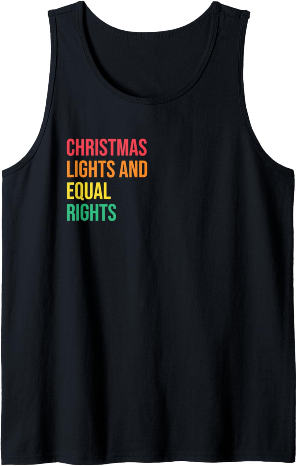 Christmas Lights and Equal Rights Sayings Social Justice Tank Top