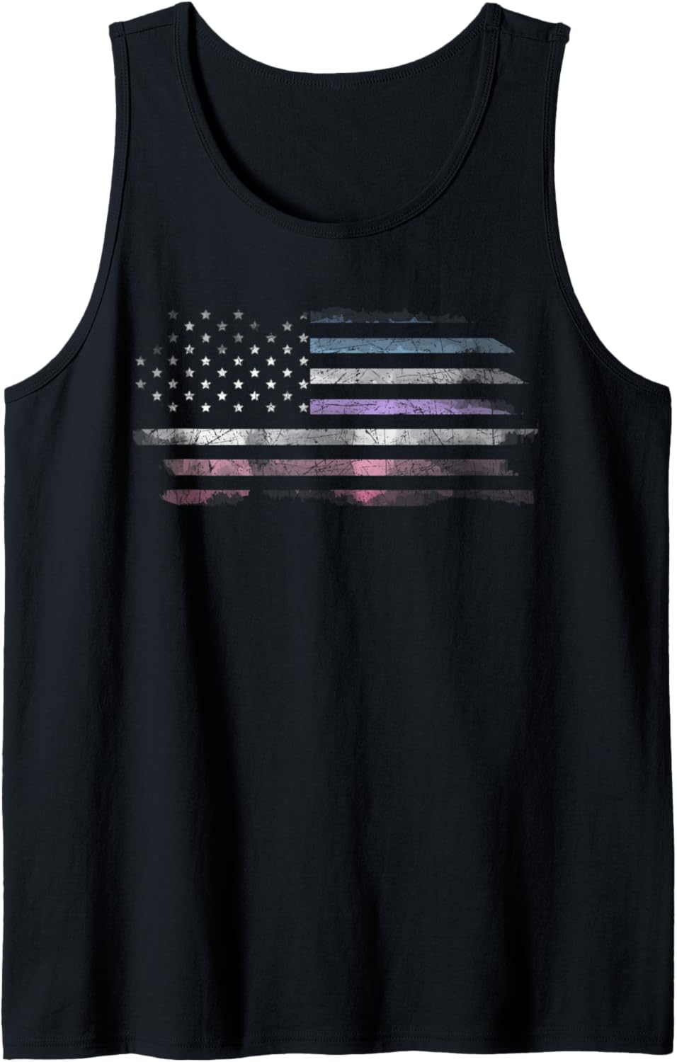 Bi Gender US Flag Gay Pride Month Human Rights LGBT Bigender Tank Top