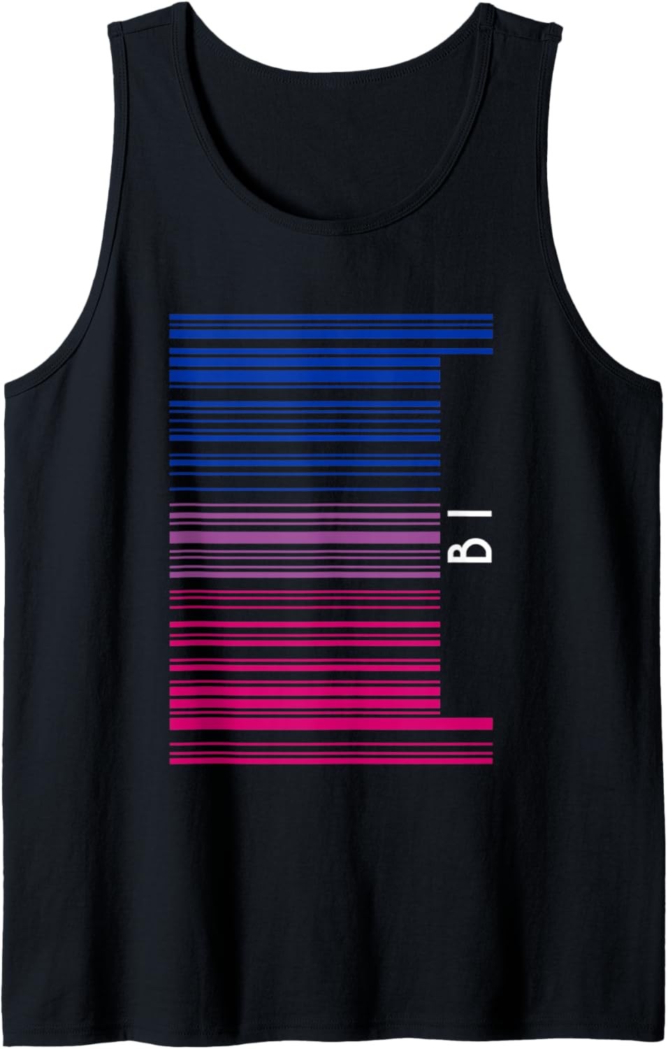 Bi Pride Bi Flag Bisexual Barcode LGBT Social Justice Tank Top
