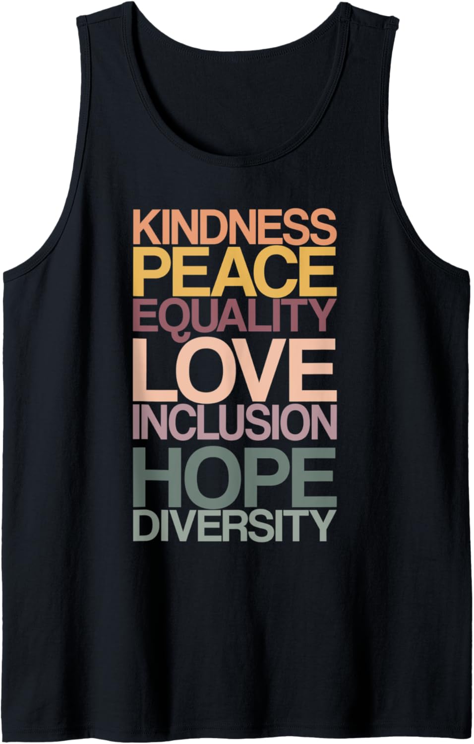Boho Pastel Kindness Peace Hope Human Rights Social Justice Tank Top