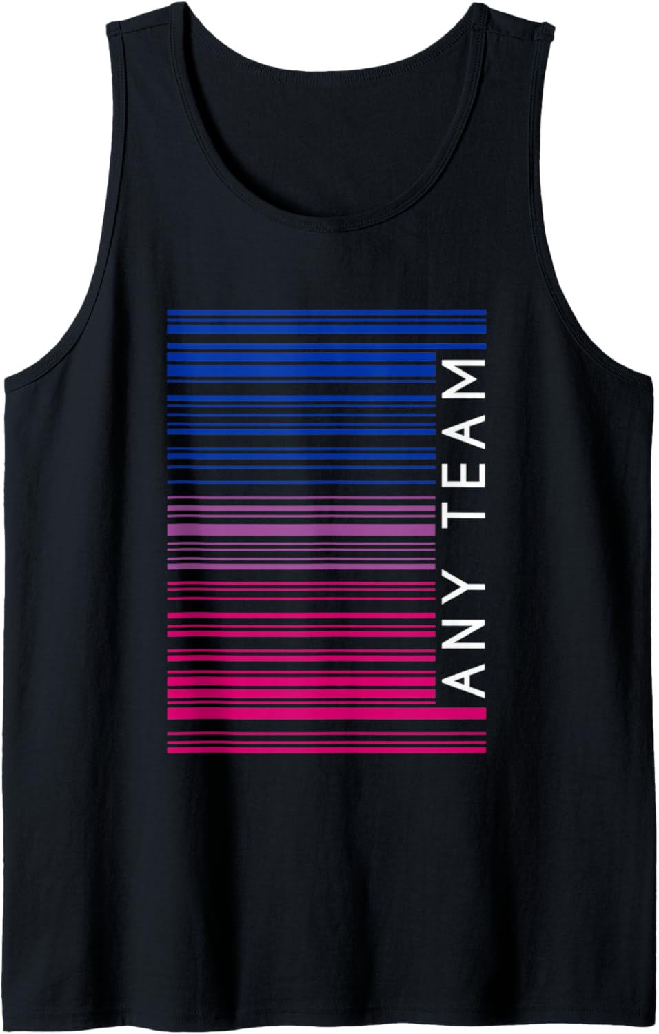Any Team Bisexual Flag Bi Barcode LGBTQ Social Justice Tank Top