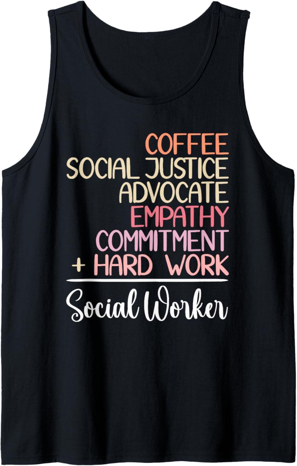 Coffee Social Justice Advocate, Cute Social Worker Tank Top