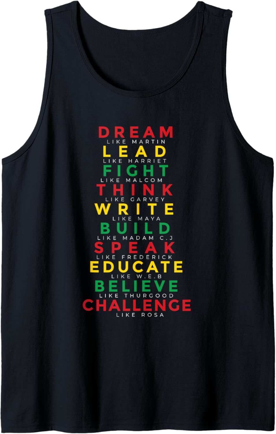 Black History African American Heroes Of Social Justice BLM Tank Top