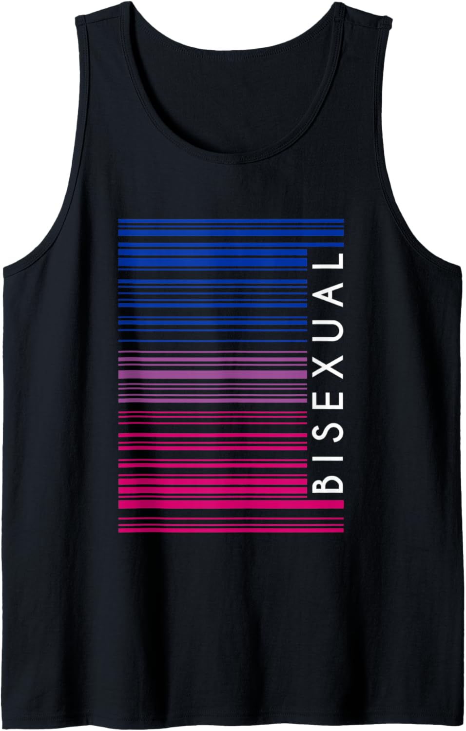 Bi Flag Bisexual Barcode LGBT Social Justice Feminist Pride Tank Top