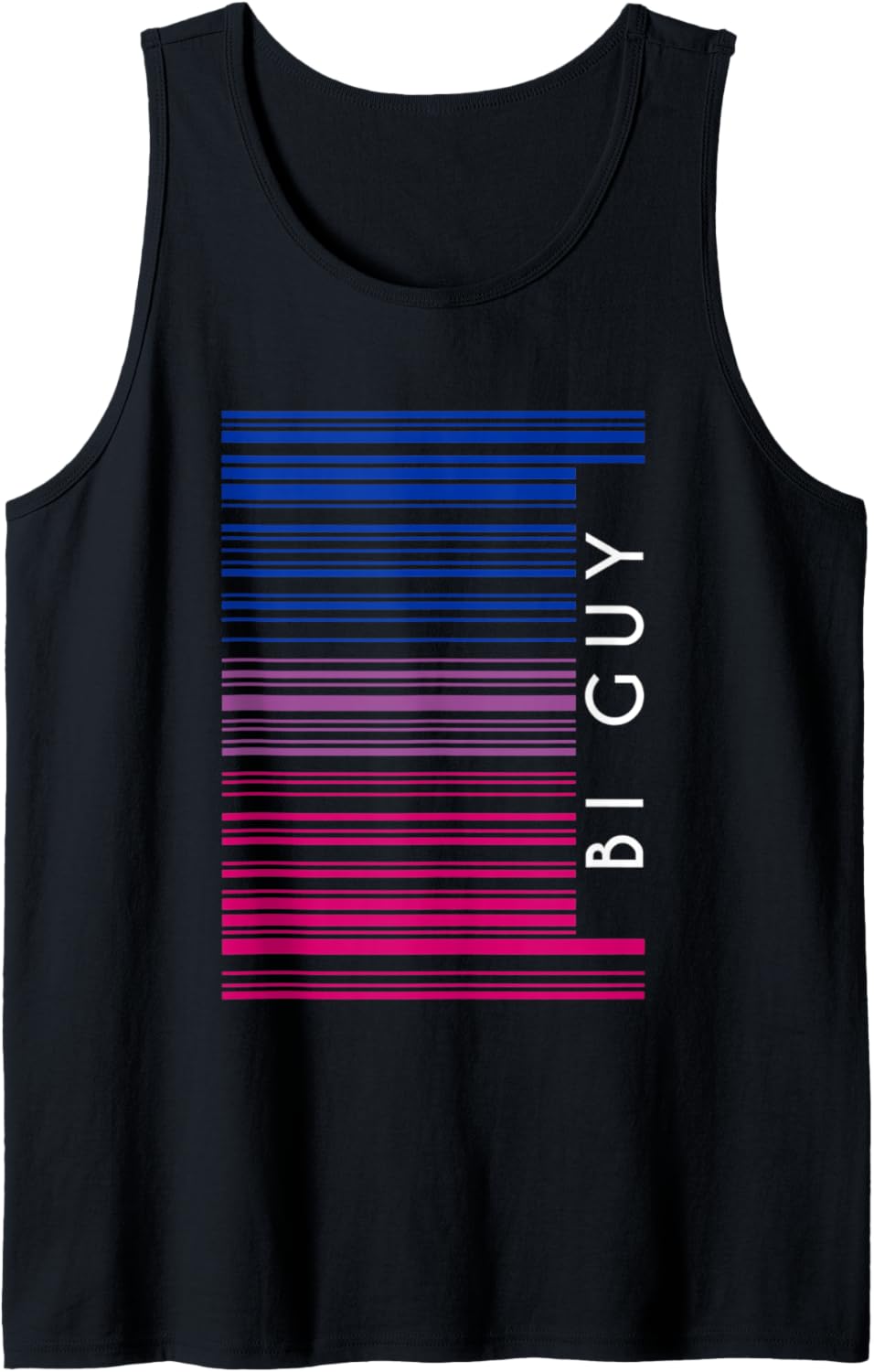 Bi Guy Bisexual Flag Barcode LGBT Social Justice Feminist Tank Top