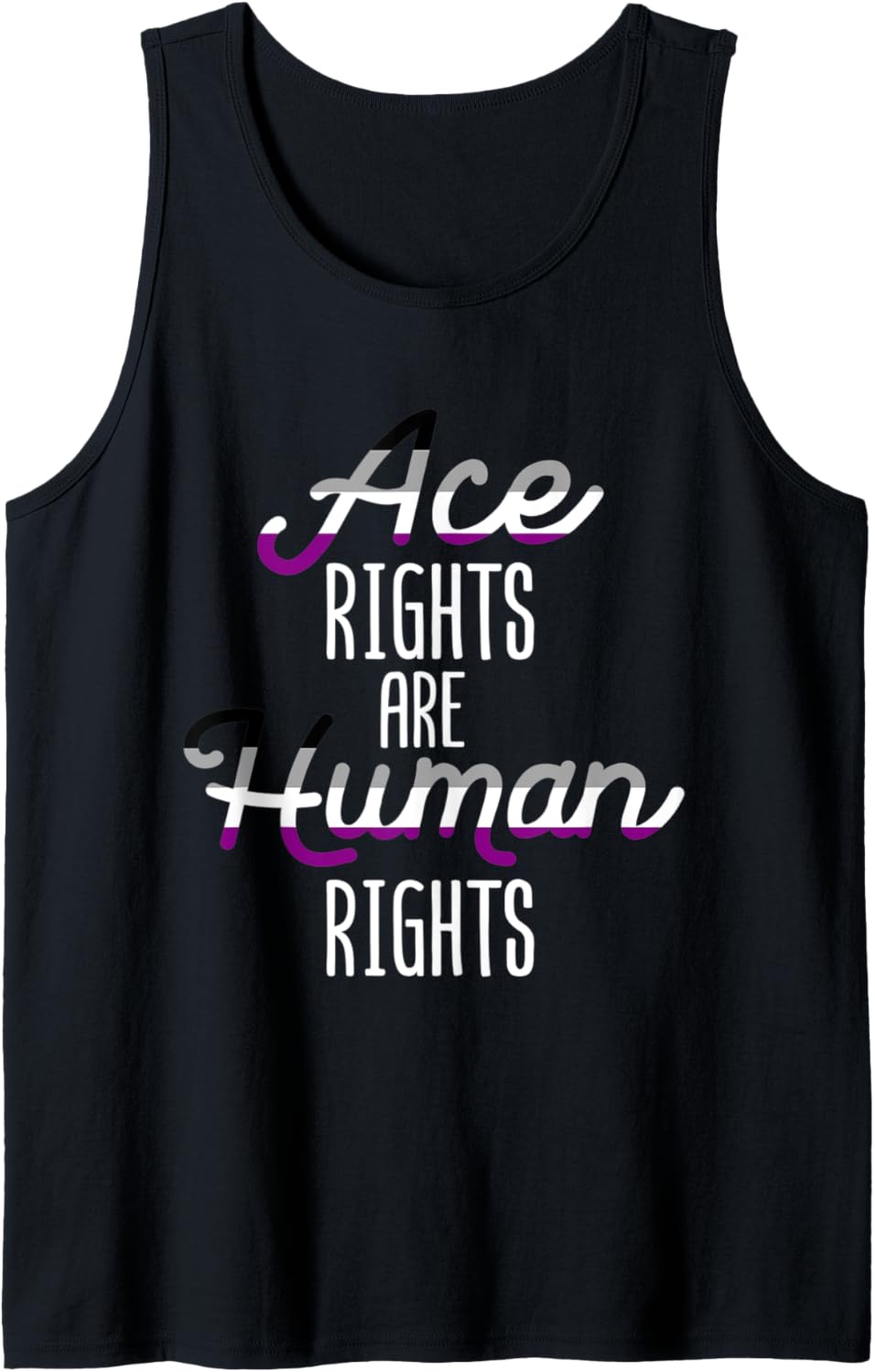Asexual Ace Rights Are Human Rights Equality LGBT Gay Pride Tank Top