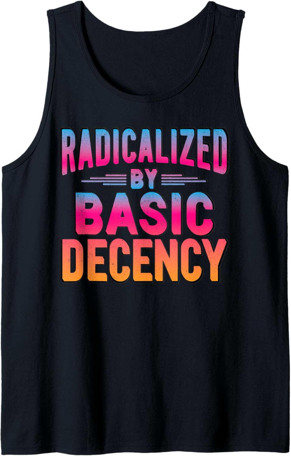 Bold Social Justice Design Ombre Text and Empowering Quote Tank Top