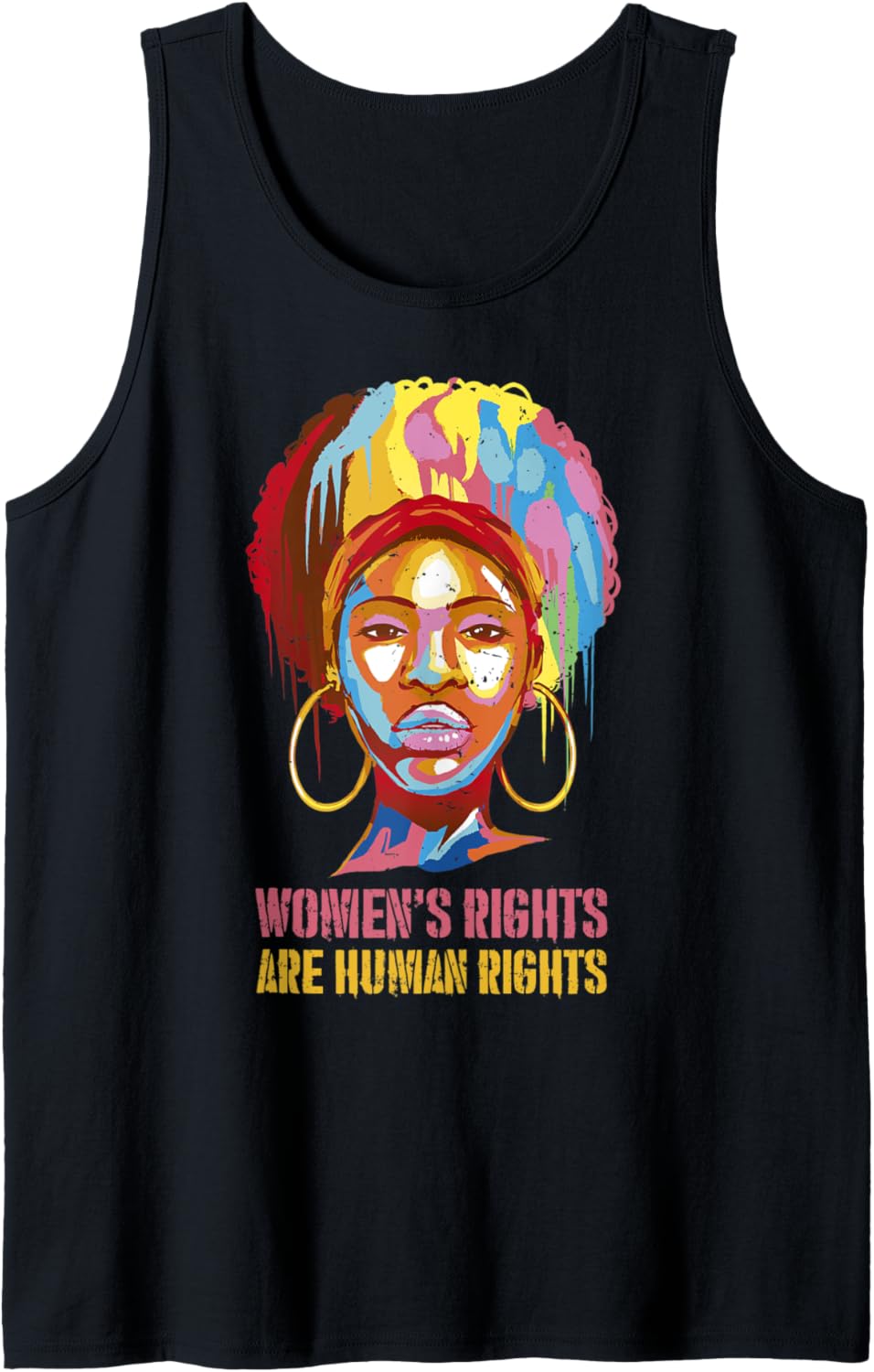 Black Woman Women's Rights are Human Rights Pro Choice Tank Top