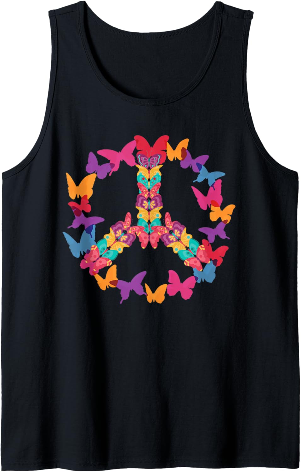 Butterfly Hippie Human Rights Activist Peace Tank Top
