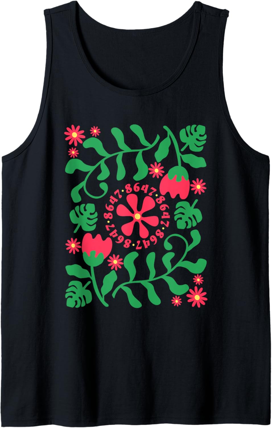 8647, Anti Trump, Floral Feminist, Subtle, Human Rights Tank Top