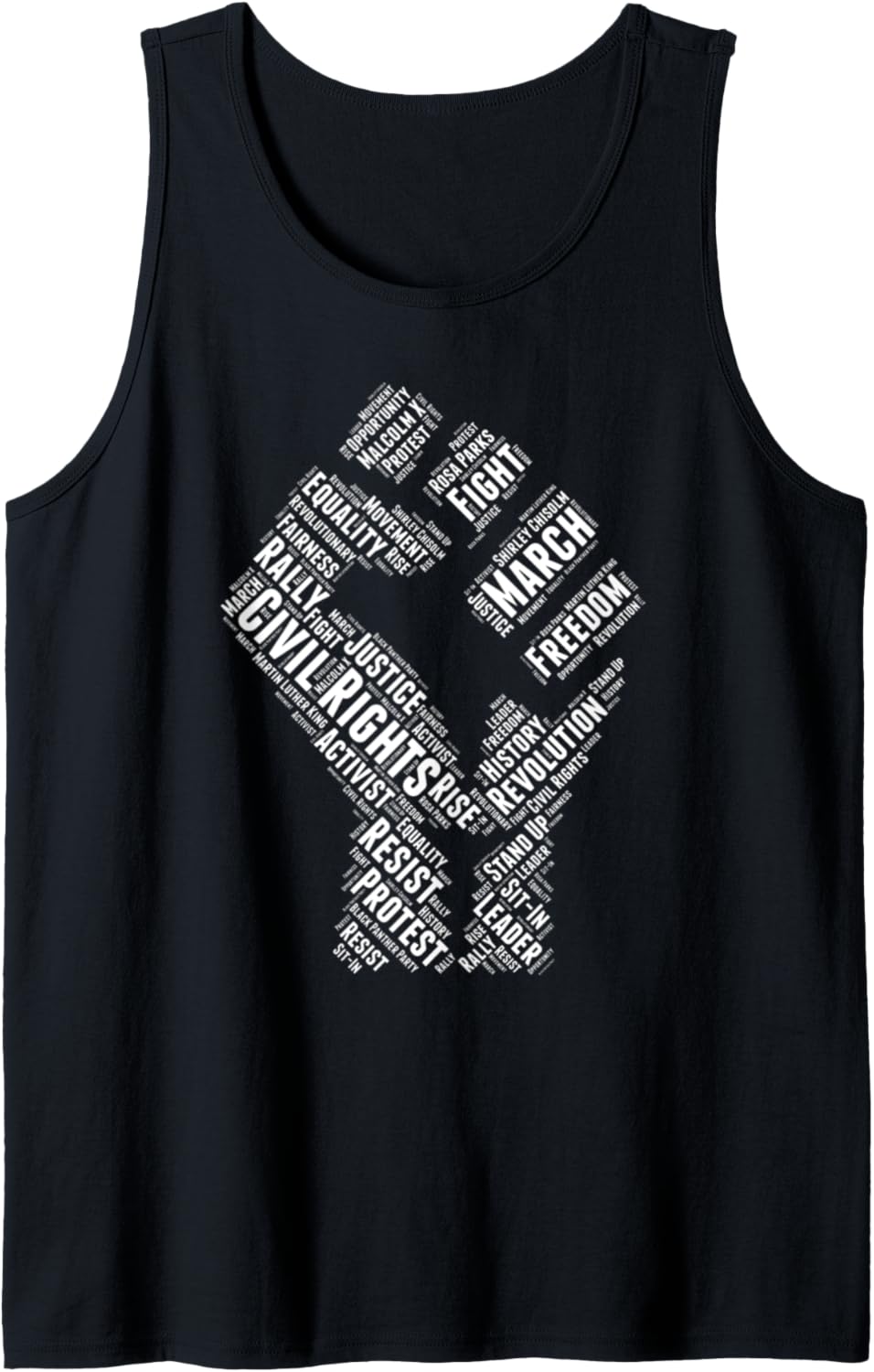 Civil Rights Movement Black Power Fist Social Justice Tank Top