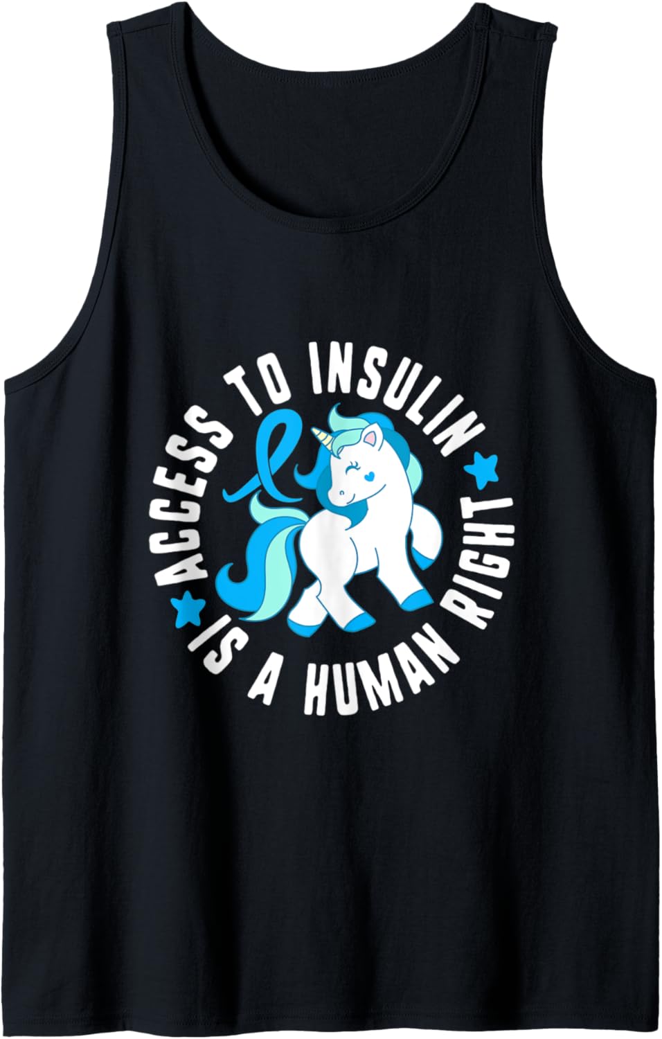 Access To Insulin Is A Human Right Diabetes T1 Awareness Cut Tank Top