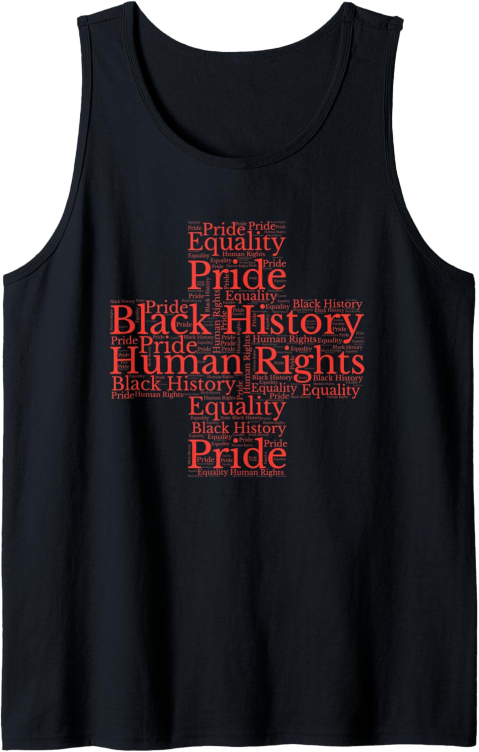 Black History Month Human Rights Pride Cross Tank Top