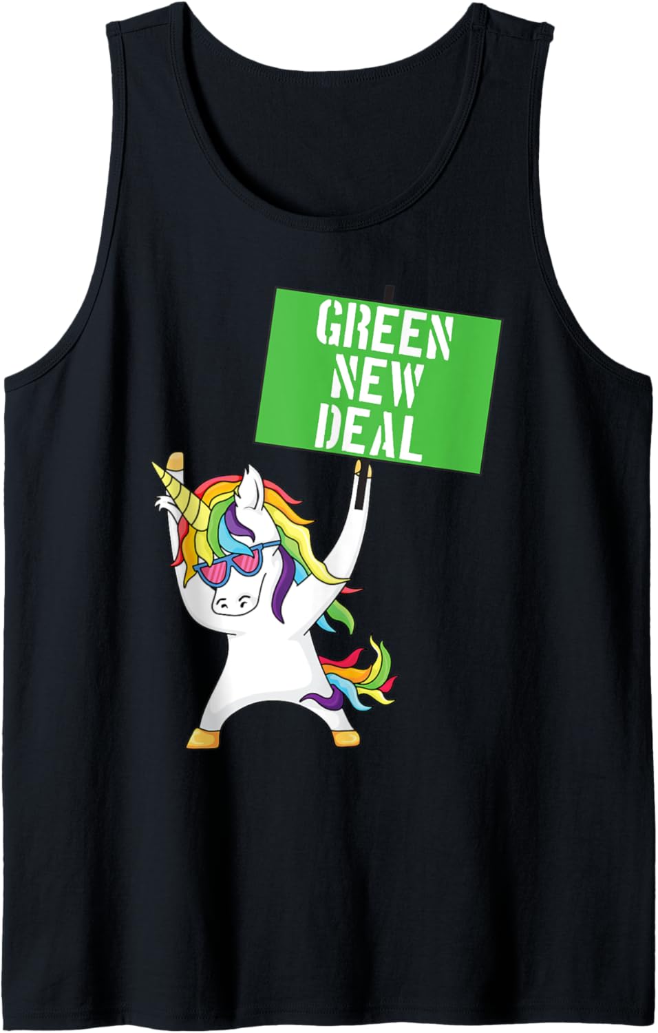 AOC Green New Deal Unicorn Justice Human Rights Activist Dnc Tank Top