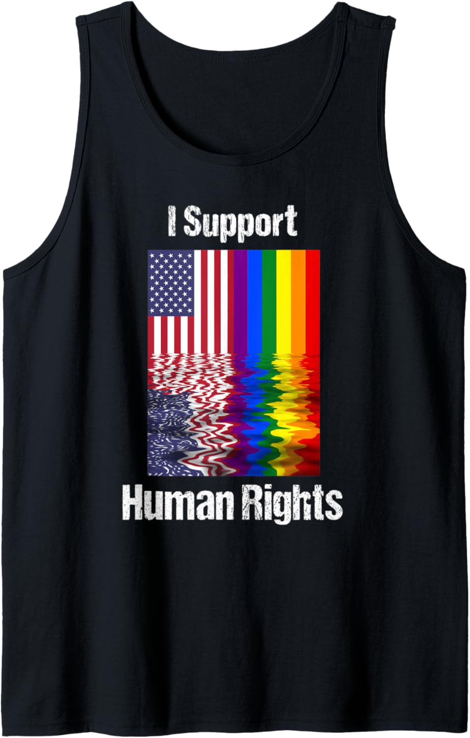 Flags Support Human Rights Gay Pride Reflection Diversity Tank Top