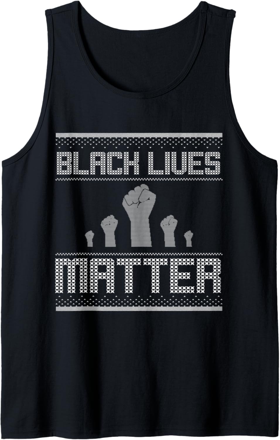 Black Lives Matter Christma BLM social justice activist ally Tank Top