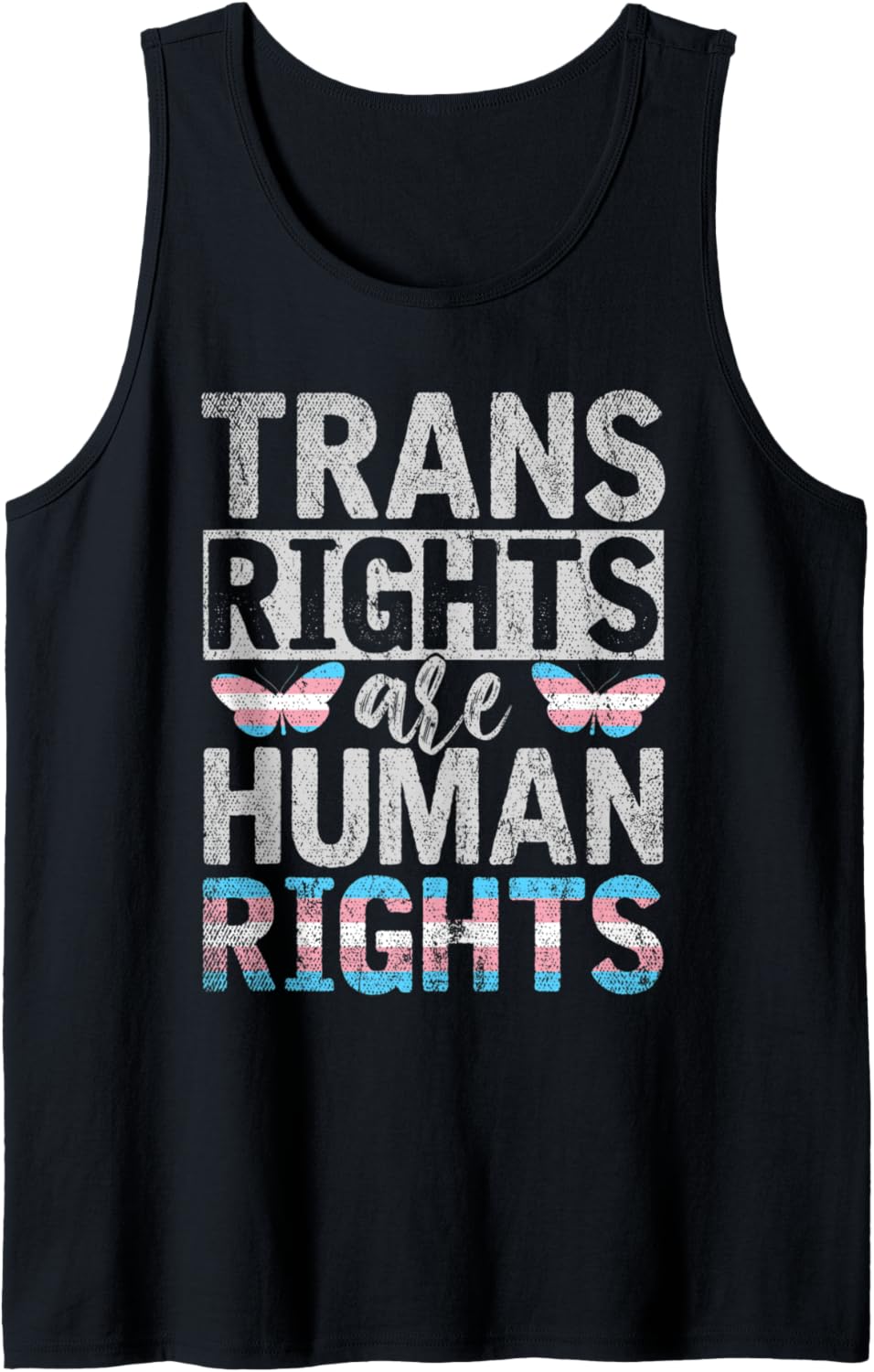 Butterfly LGBT Trans Rights Are Human Rights Transgender Tank Top