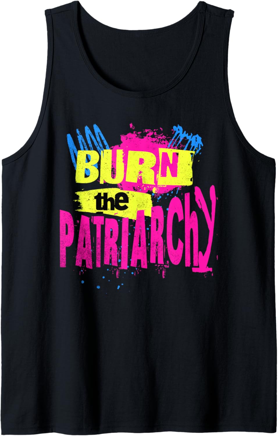 Burn the Patriarchy Retro 80s Protest Vintage Social Justice Tank Top