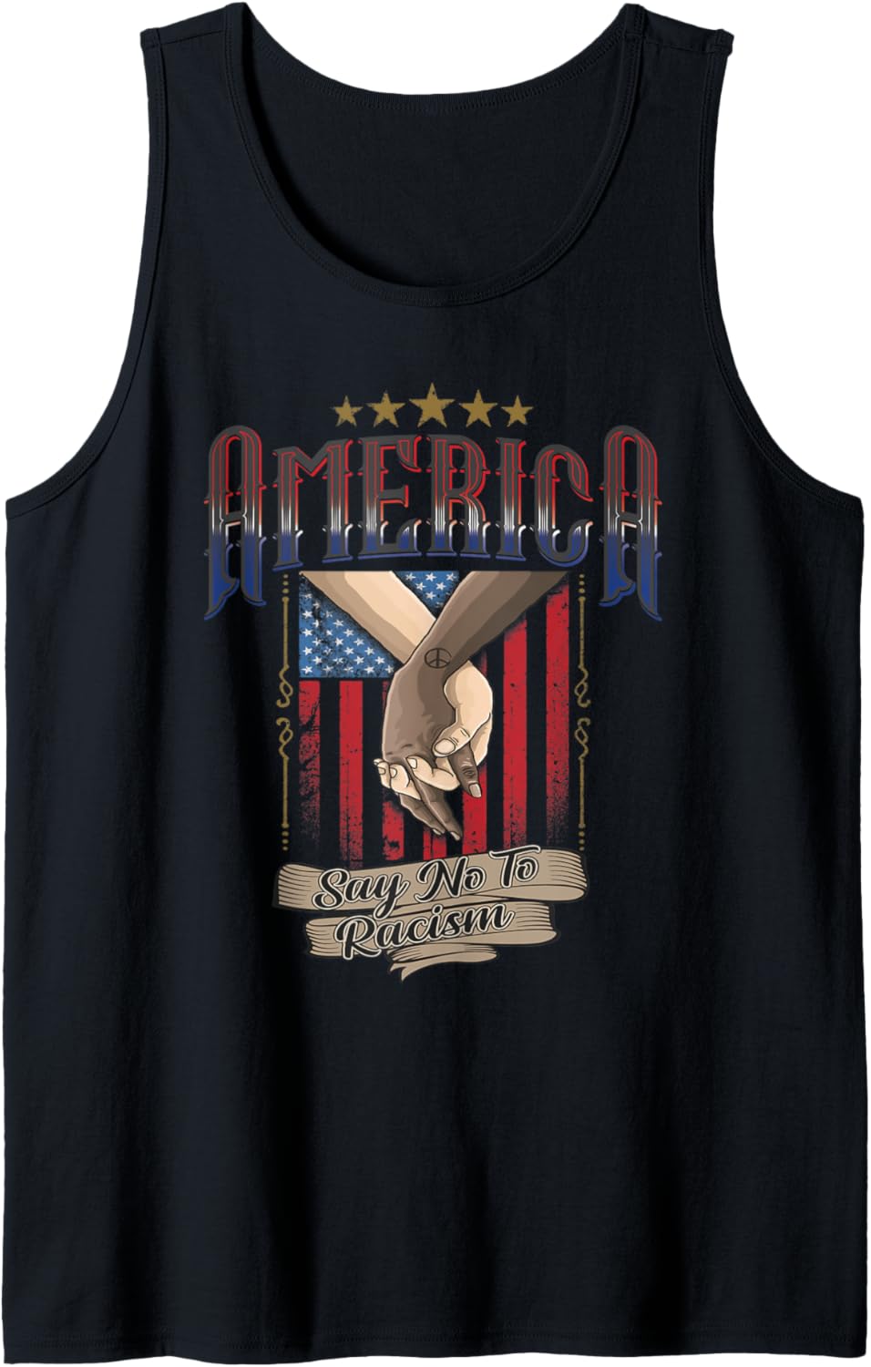 America Say No To Racism Equality Social Justice Anti Racist Tank Top