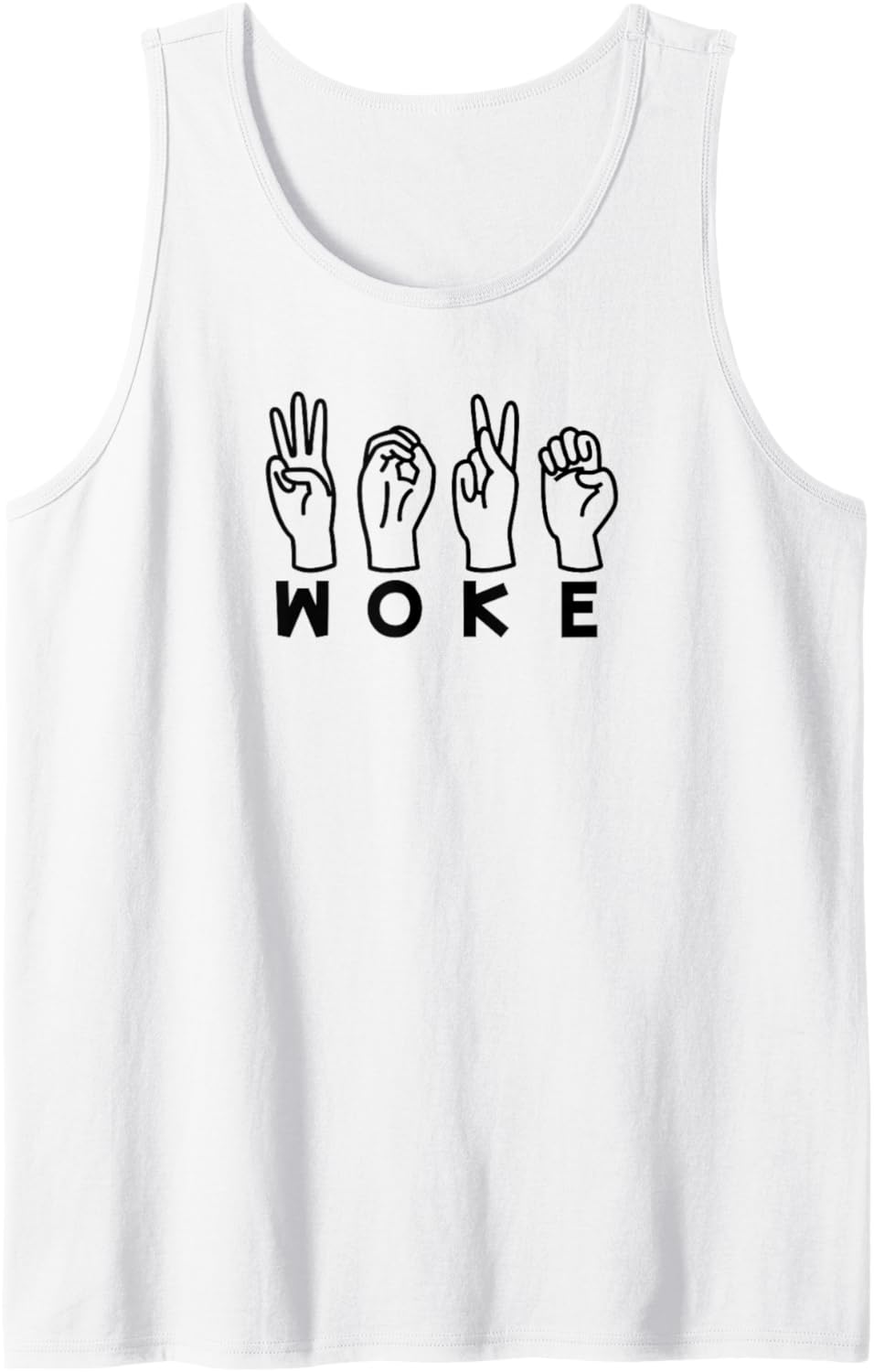 ASL Sign Language Woke Deaf Social Justice Civil Rights Tank Top