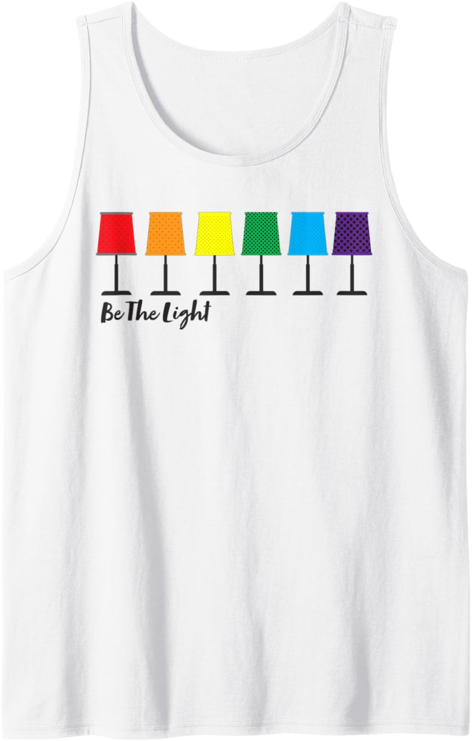 Be The Light, Rainbow, LGBTQ, Human Rights Tank Top
