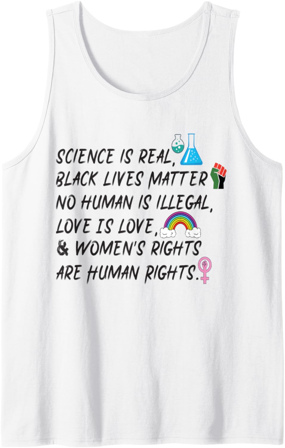 Black Lives Matter Science Is Real Anti Racism Human Rights Tank Top