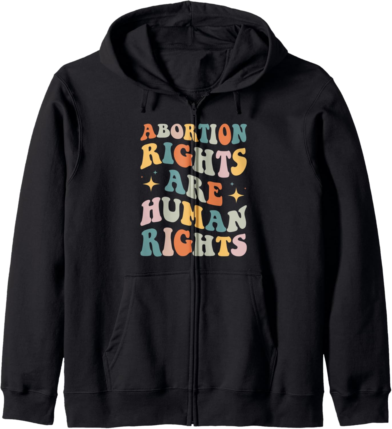 Abortion Rights Are Human Rights Tshirt Women Feminist Zip Hoodie