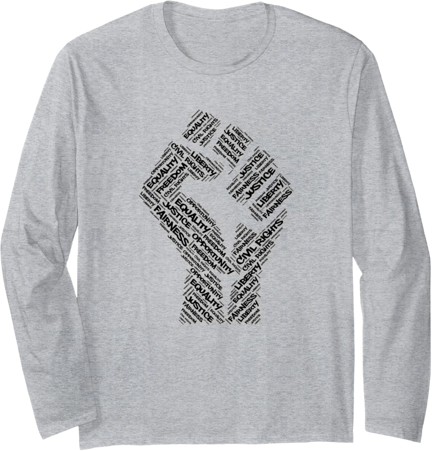Black Power Fist Civil Rights Movement Social Justice Long Sleeve