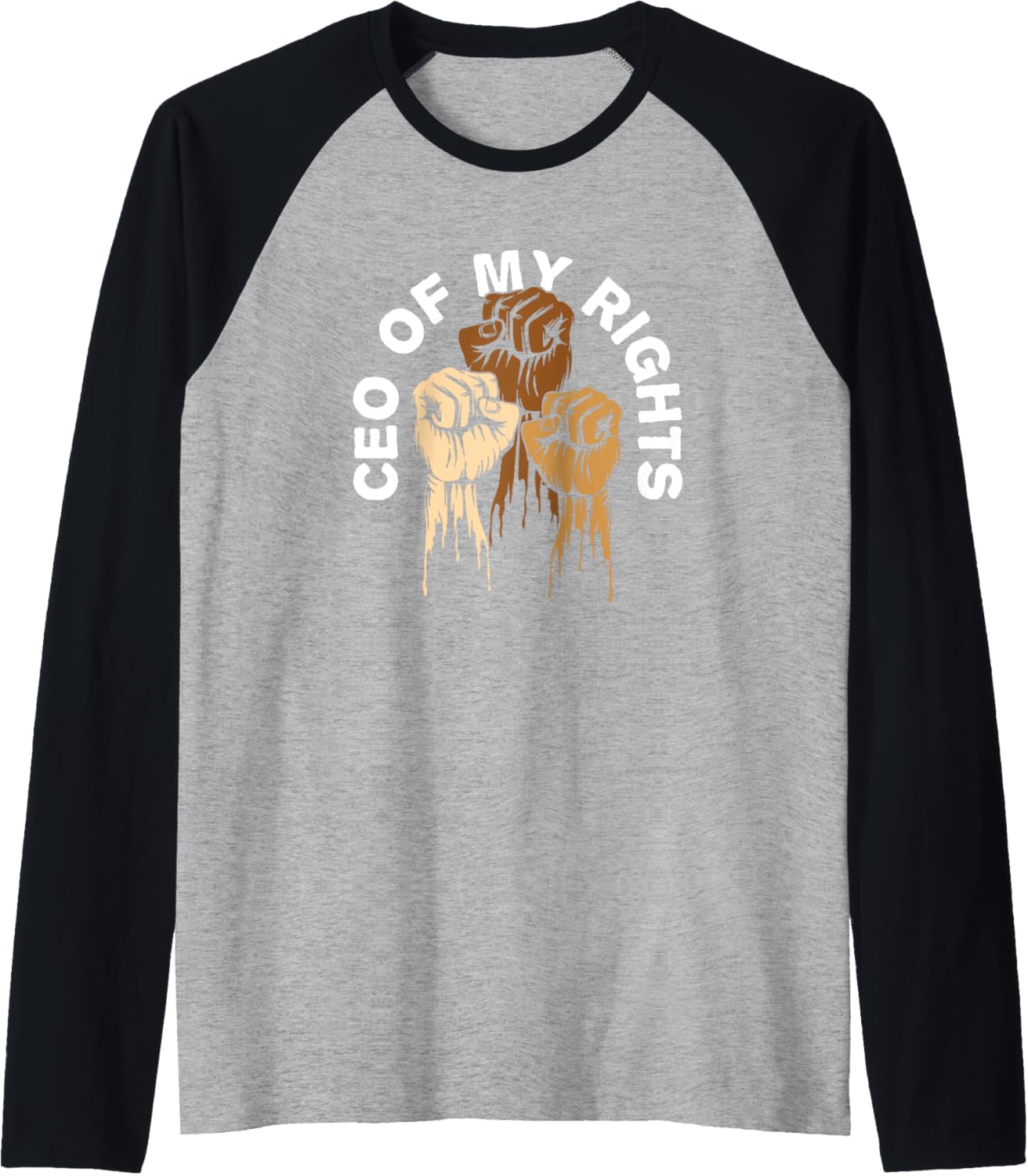 CEO of My Rights Social Justice Human Rights Equality Raglan Baseball Tee